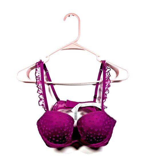 PINK VICTORIA"S SECRET Wink Lightly Lined Balconette Push-Up Bra Size 36B - Picture 1 of 9